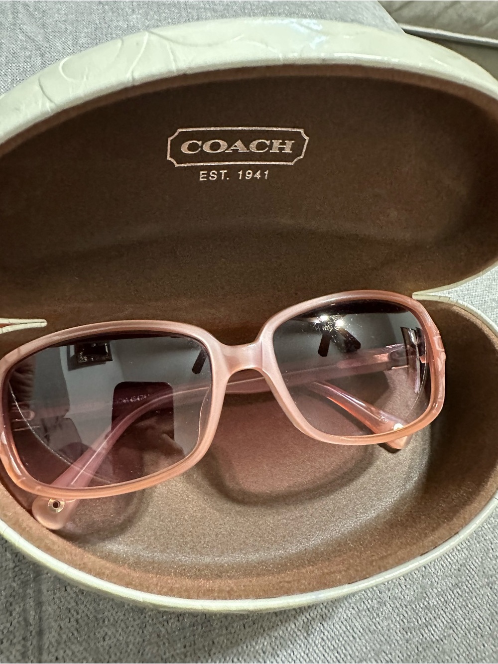 Coach Pink Square Gradient Sunglasses
